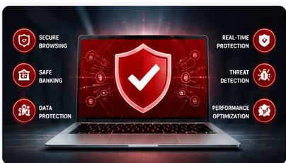 Laptop protected by security shield